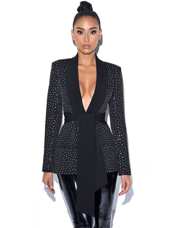 Sofia Crystal Embellished Blazer