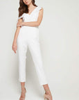 Tie Sleeve Jumpsuit - White