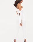 Tie Sleeve Jumpsuit - White